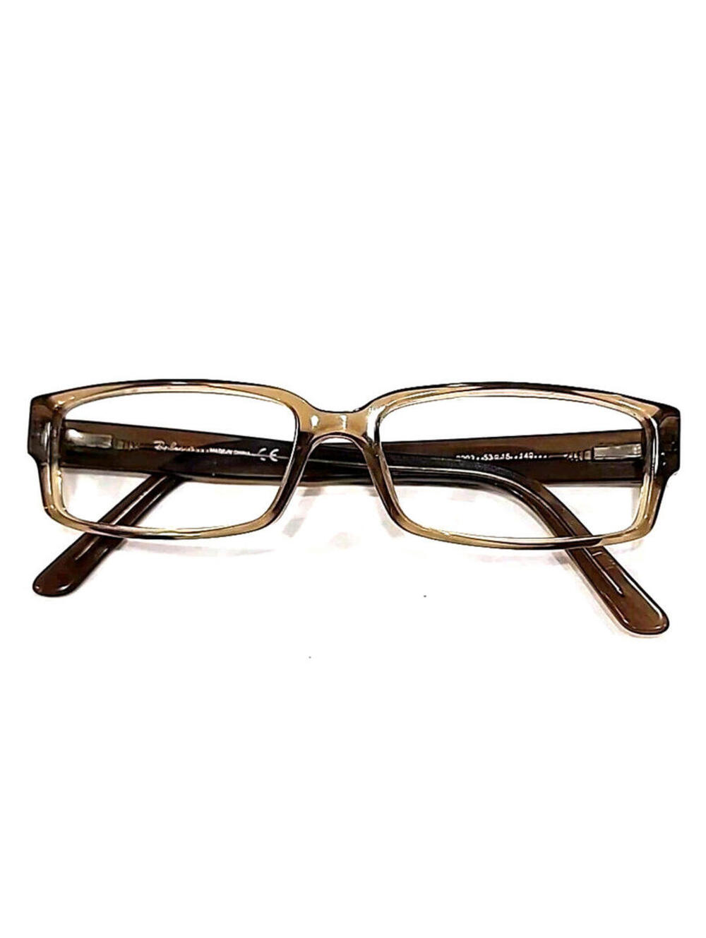 Ray Ban RB5144 2203 Crystal Brown Rectangle Eyeglasses 53-15 140
